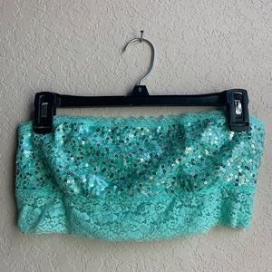 PINK Sequined Mint Bralette